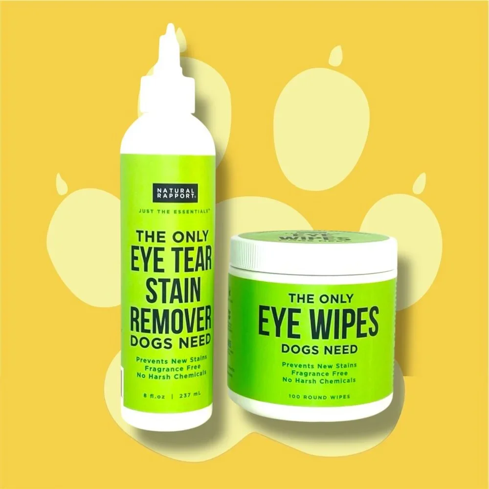 Natural Rapport Tear Stain Remover + Eye Wipes 